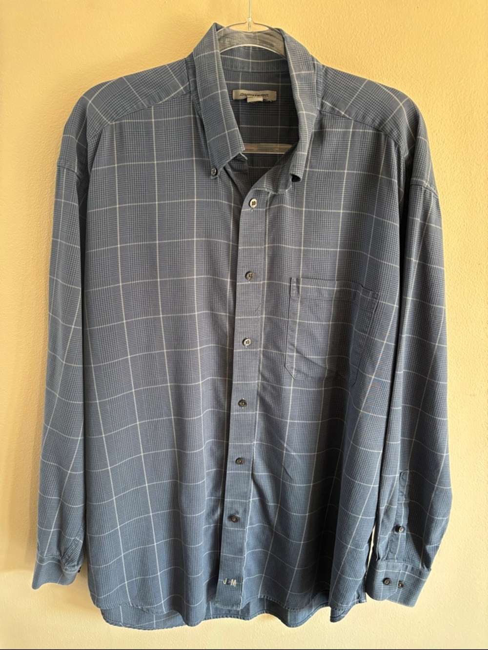 Johnston & Murphy plaid button down shirt